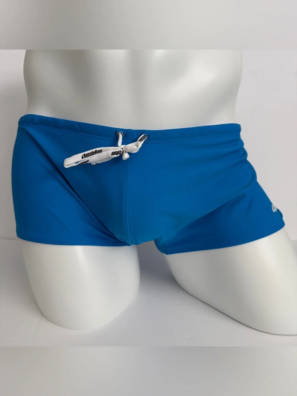 AussieBum Men’s Blue Swim Trunk Square Cut Swimwear Size L Made in Australia
